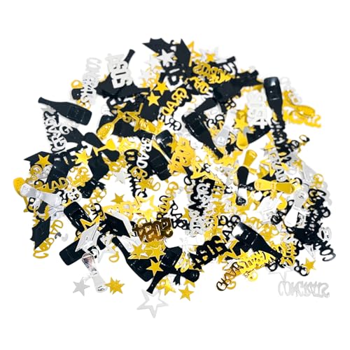 Konfetti Streudeko Graduation Deko 2025-15g Abschluss Deko Konfetti Tischdeko Glitzer Schwarz Gold Silber,Prüfung Bestanden Doktorhut Konfetti für Congratulations Grad Abitur 2025 Deko Streudeko Konfetti Streudeko Graduation Deko 2025-15g Abschluss Deko Konfetti Tischdeko Glitzer Schwarz Gold Silber,Prüfung Bestanden Doktorhut Konfetti für Congratulations Grad Abitur 2025 Deko Streudeko von Pejlnd