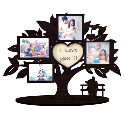 Pekiedo Baum des Lebens aus Holz, Bilderrahmen mit mehreren Liebe You, Geschenkidee für Freundin, Mutter, Vater, Valentinstag (Baum des Lebens) von Pekiedo