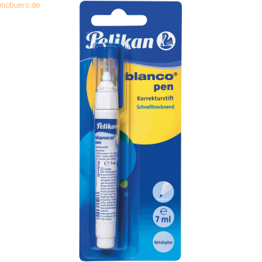 10 x Pelikan Korrekturstift Blanko 7ml weiß Blister 10 x Pelikan Korrekturstift Blanko 7ml weiß Blister von Pelikan