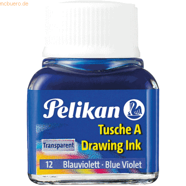 10 x Pelikan Tusche A 12 blauviolett 10ml von Pelikan