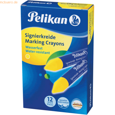 12 x Pelikan Signierkreide 762/12 gelb 12 Stifte von Pelikan