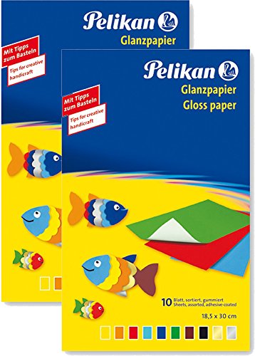 2 Packungen Pelikan 137935 - Glanzpapier gummiert, gesamt 20 Blatt 2 Packungen Pelikan 137935 - Glanzpapier gummiert, gesamt 20 Blatt von Pelikan