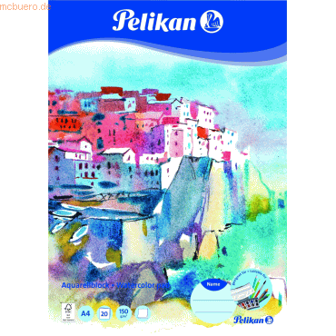 Pelikan Aquarellblock C4 22,9x32,4cm 150g/qm 20 Blatt von Pelikan