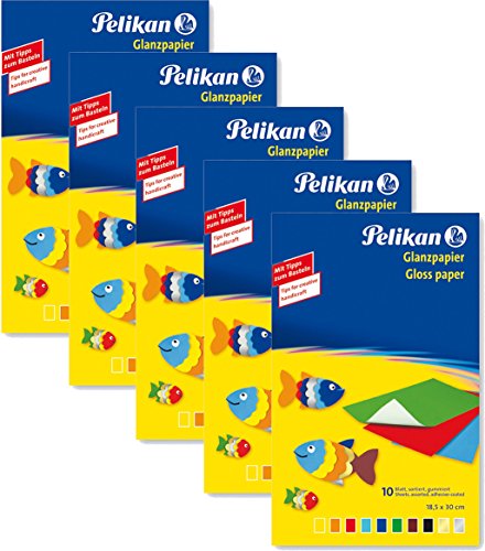 5 Packungen Pelikan 137935 - Glanzpapier gummiert, gesamt 50 Blatt 5 Packungen Pelikan 137935 - Glanzpapier gummiert, gesamt 50 Blatt von Pelikan