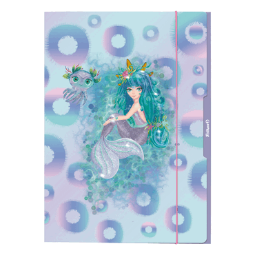 5 x PELIKAN Sammelmappe Meerjungfrau - A3 mit Glitzer. von Pelikan