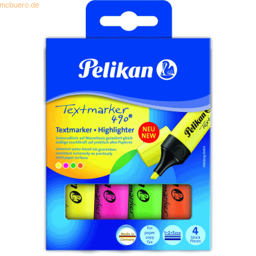 5 x Pelikan Textmarker 490 nachfüllbar VE=4 Stück farbig sortiert 5 x Pelikan Textmarker 490 nachfüllbar VE=4 Stück farbig sortiert von Pelikan