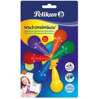6 Pelikan wachsmalmäuse® Wachsmalstifte farbsortiert von Pelikan