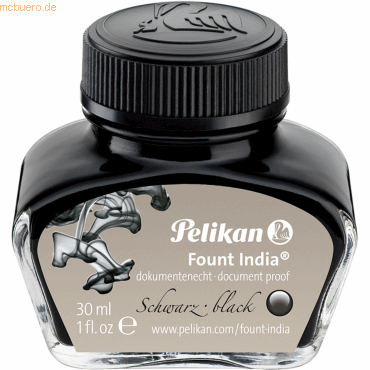 Pelikan Tusche Fount India schwarz 30ml Pelikan Tusche Fount India schwarz 30ml von Pelikan