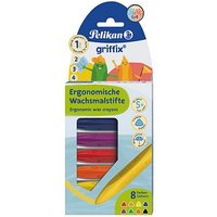 Pelikan griffix® Wachsmalstifte farbsortiert, 8 St. von Pelikan