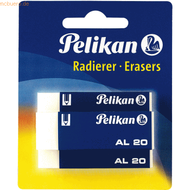 8 x Pelikan Radierer AL20 Kunststoff weiß Blister VE=3 Stück 8 x Pelikan Radierer AL20 Kunststoff weiß Blister VE=3 Stück von Pelikan
