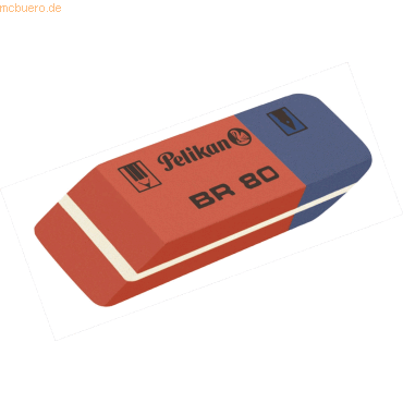 Pelikan Radierer BR80 Kautschuk rot/blau von Pelikan