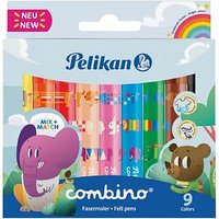 Pelikan combino Filzstifte farbsortiert, 9 St. von Pelikan