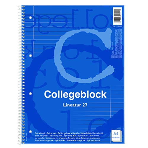 Noname 11149440 Spiralheft A4, liniert, 80 Blatt, 5 Stück von Pelikan