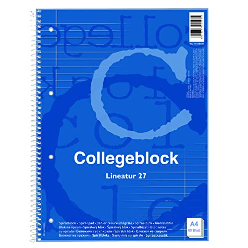 Pelikan NoName 11149440 Spiralblock A4, liniert, 80 Blatt, 5 Stück von Pelikan