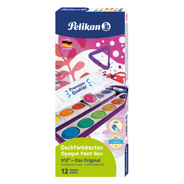 PELIKAN Deckfarbkasten 735K/12 - 12 Farben + 1 Deckweiß violett von Pelikan
