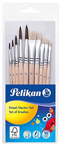 Pelikan 10 Pinsel, Haar-und Borstenpinsel, Holz von Pelikan