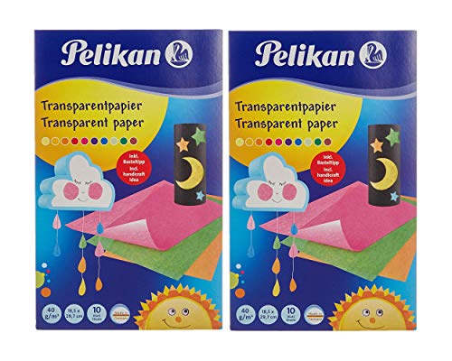 Pelikan 137943 - Transparentpapier, 10 Blatt (2, Transparentpapier | farbig) von Pelikan