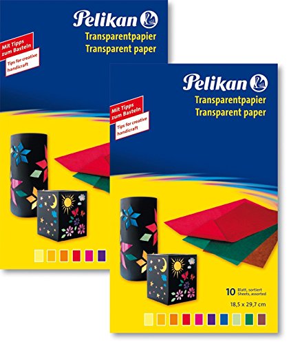Pelikan 137943 - Transparentpapier, 20 Blatt (2x10, Transparentpapier | farbig) von Pelikan
