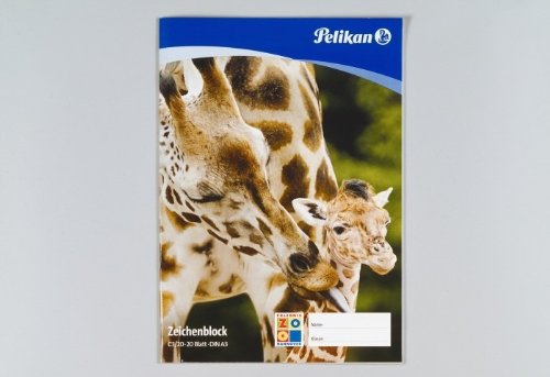 Pelikan Zeichenblock A3, 20 Blatt 100g weißes Papier, 10 Stück, Motive sortiert von Pelikan