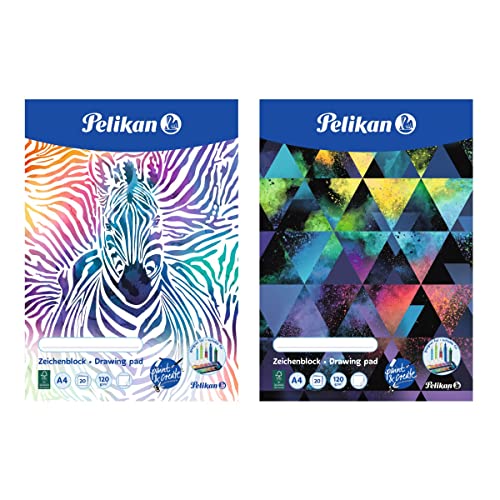 Pelikan 236782 Zeichenblock A4, 20 Blatt, Motive sortiert - keine Motivauswahl möglich!, 1 Stück von Pelikan