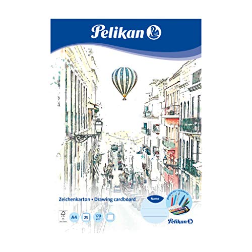 Pelikan 236805 Zeichenkarton A4, 25 Blatt, 1 Stück C4/25 von Pelikan