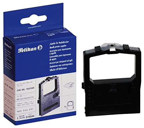 Pelikan 515544 - Farbband für Oki ML 182 / 390 Universal, Nylon, Größe: 8 mm x 1.8 m schwarz von Pelikan