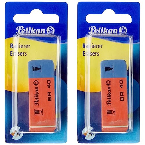 Pelikan 619932 BR40/2/B Radierer aus Kautschuk Verpackung, 2 Stück (Packung mit 2) von Pelikan