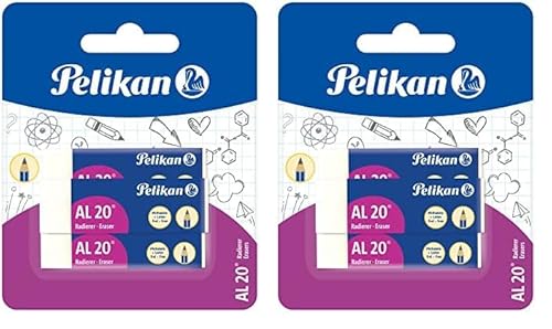 Pelikan 620112 Kunststoff-Radierer AL20, 3 Stück (Packung mit 2) von Pelikan