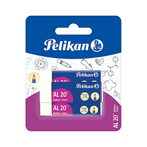 Pelikan 620112 Kunststoff-Radierer AL20 (1, 65 x 12 x 21 mm | weiß) von Pelikan