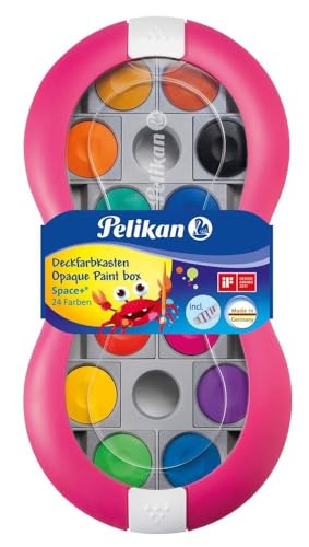 Pelikan 700016 Deckfarbkasten Space+, 24 integrierter Mischpalette, Farbe: Magenta, 1 Stück, Bunt von Pelikan