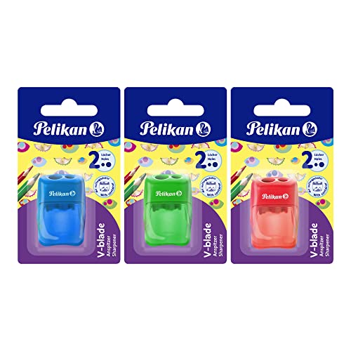 Pelikan 700245 Anspitzer mit Behälter mit 2 Löchern, Blau, Rosa oder Grün Pelikan 700245 Anspitzer mit Behälter mit 2 Löchern, Blau, Rosa oder Grün von Pelikan