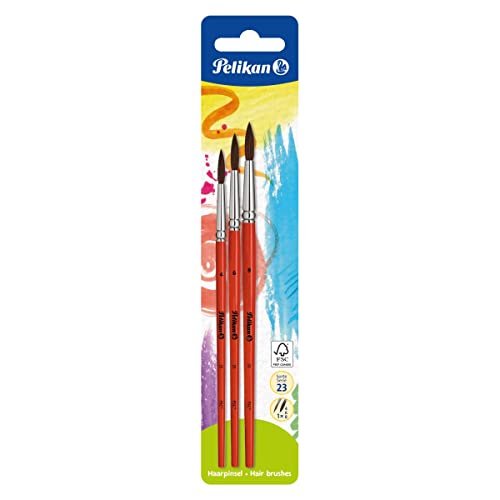 Pelikan Haarpinsel-Set Sorte 23, Größe 4, 6 und 8, 3 Stück von Pelikan