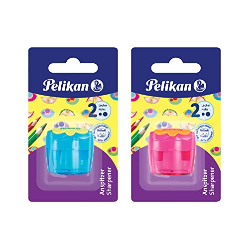 Pelikan 700429 Doppeldosenanspitzer Flower, 1 Stück, farbig sortiert - keine Farbauswahl möglich! von Pelikan