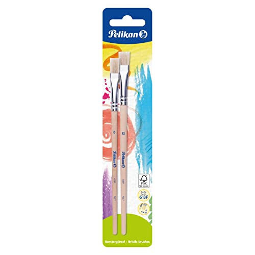 Pelikan 720383 Borstenpinsel Sorte 613F, Größe: 6 und 12, 2 Stück Pelikan 720383 Borstenpinsel Sorte 613F, Größe: 6 und 12, 2 Stück von Pelikan