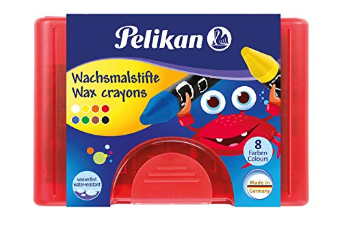 Pelikan 723148 - Wachsmalstifte 665 / 8 wasserfest, 8 Stangen von Pelikan