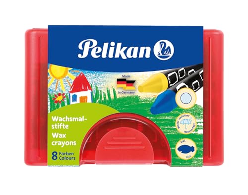 Pelikan 723148 - Wachsmalstifte 665 / 8 wasserfest, 8 Stangen von Pelikan