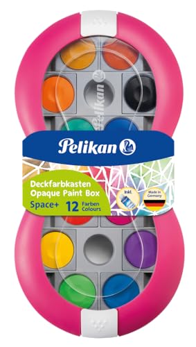 Pelikan Deckfarbkasten Space, 12 Farben + 1 Tube Deckweiß, Magenta von Pelikan