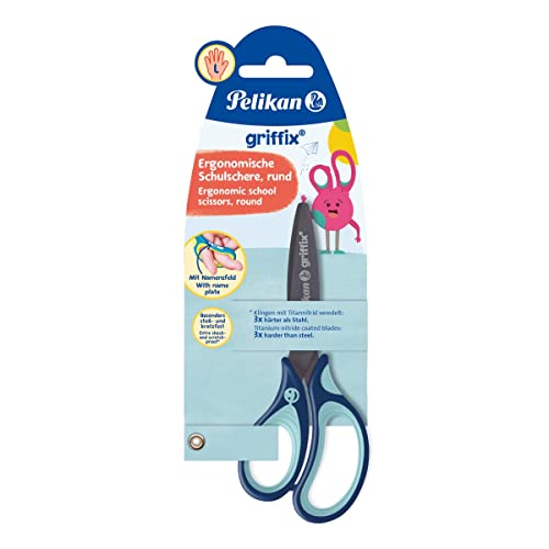 Pelikan 803519 griffix Schulschere, Blau, für Linkshänder, rund Pelikan 803519 griffix Schulschere, Blau, für Linkshänder, rund von Pelikan