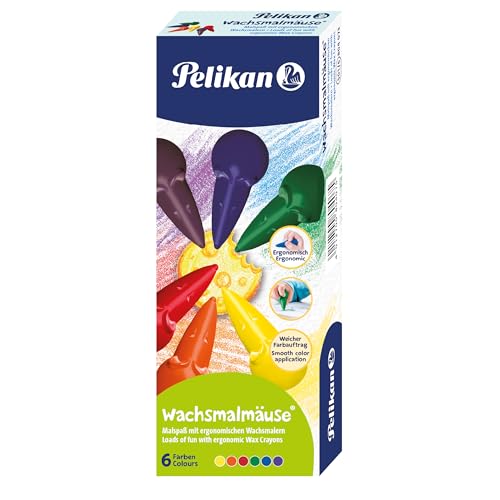 Pelikan 804073 Wachsmalmäuse, Gelb, Rot, Blau, 1 Stück (1er Pack) von Pelikan