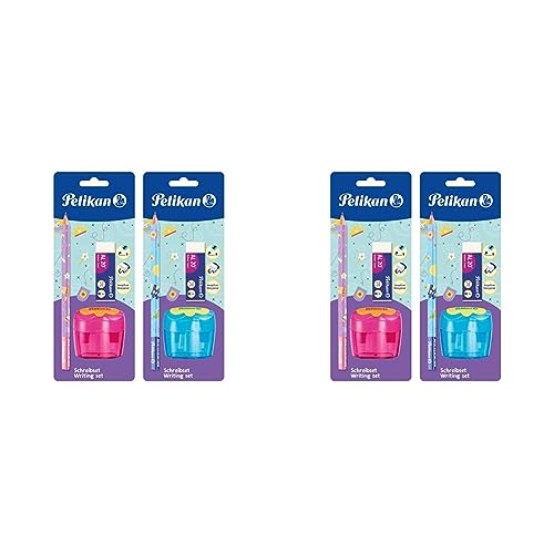 Pelikan 807432 Starterset mit Schreiblernbleistift, Radierer und Anspitzer (Packung mit 2) von Pelikan