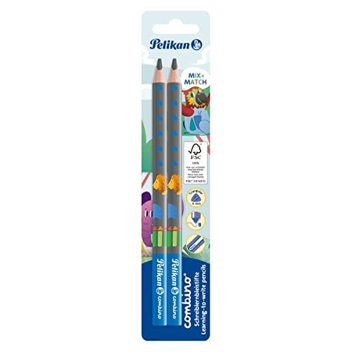 Pelikan 811187 Schreiblernbleistift Combino blau, 2 Stück auf Blisterkarte von Pelikan