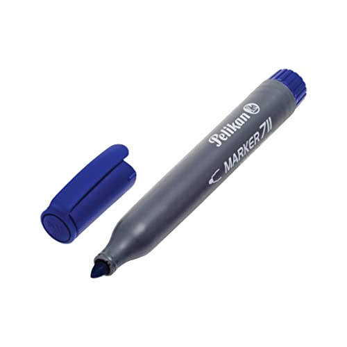 Pelikan 817905 Permanent-Marker 711 mit Runddocht, blau, 10 Stück in Faltschachtel von Pelikan
