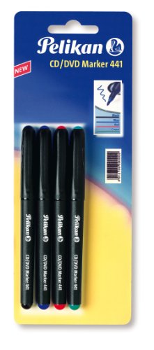 Pelikan 943597 CD/DVD-Marker 441, Farben: schwarz, blau, rot und grün, 4 Stück Pelikan 943597 CD/DVD-Marker 441, Farben: schwarz, blau, rot und grün, 4 Stück von Pelikan