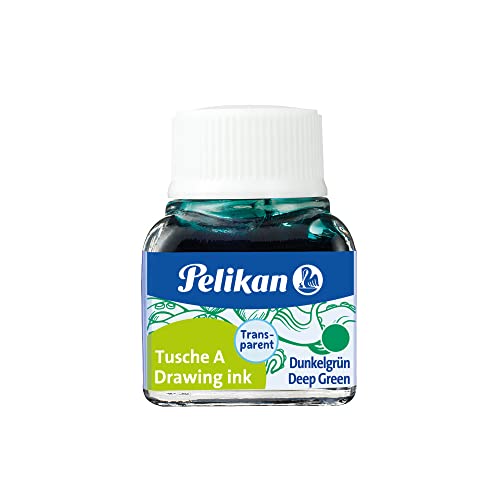Pelikan A 523 Tusche A, 10 ml, dunkelgrün Pelikan A 523 Tusche A, 10 ml, dunkelgrün von Pelikan