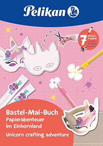 Pelikan Bastel-Mal-Buch mit 7 Bastelprojekten für 5-7 Jährige, Thema: Einhornland, 1 Stück, Einhorn Pelikan Bastel-Mal-Buch mit 7 Bastelprojekten für 5-7 Jährige, Thema: Einhornland, 1 Stück, Einhorn von Pelikan