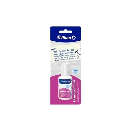 Pelikan Blanco Pinselkorrekturhalter 20 ml, für Schule Büro Studium, Ergonomische Form, Zugbandkontrolle, Für Schüler Lehrer Studenten, Schnelle Korrektur von Fehlern Nasskorrektur von Pelikan