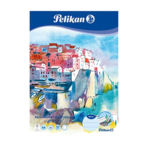Pelikan C4/20 236812 Aquarell-Malblock A4, 20 Blatt, 1 Stück von Pelikan