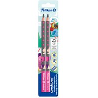 Pelikan Combino Schreiblern- Bleistifte B pink mit Tiermotiv, 2 St. von Pelikan