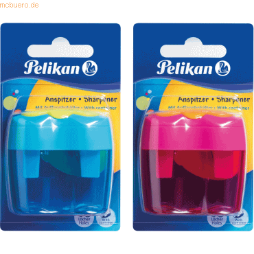 4 x Pelikan Doppeldosenspitzer Flower 40x48x40mm farbig sortiert Blist von Pelikan