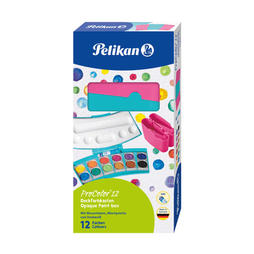 Pelikan Farbkasten ProColor - 12 Farben türkis/pink von Pelikan